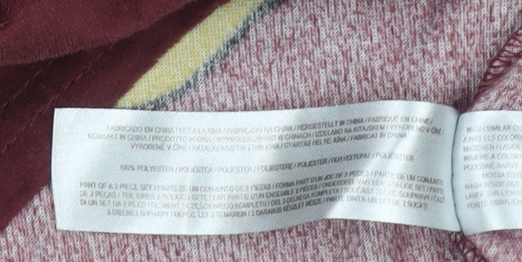 Harry Potter Women's Maroon Fleece Pyjama Top Size 10-12