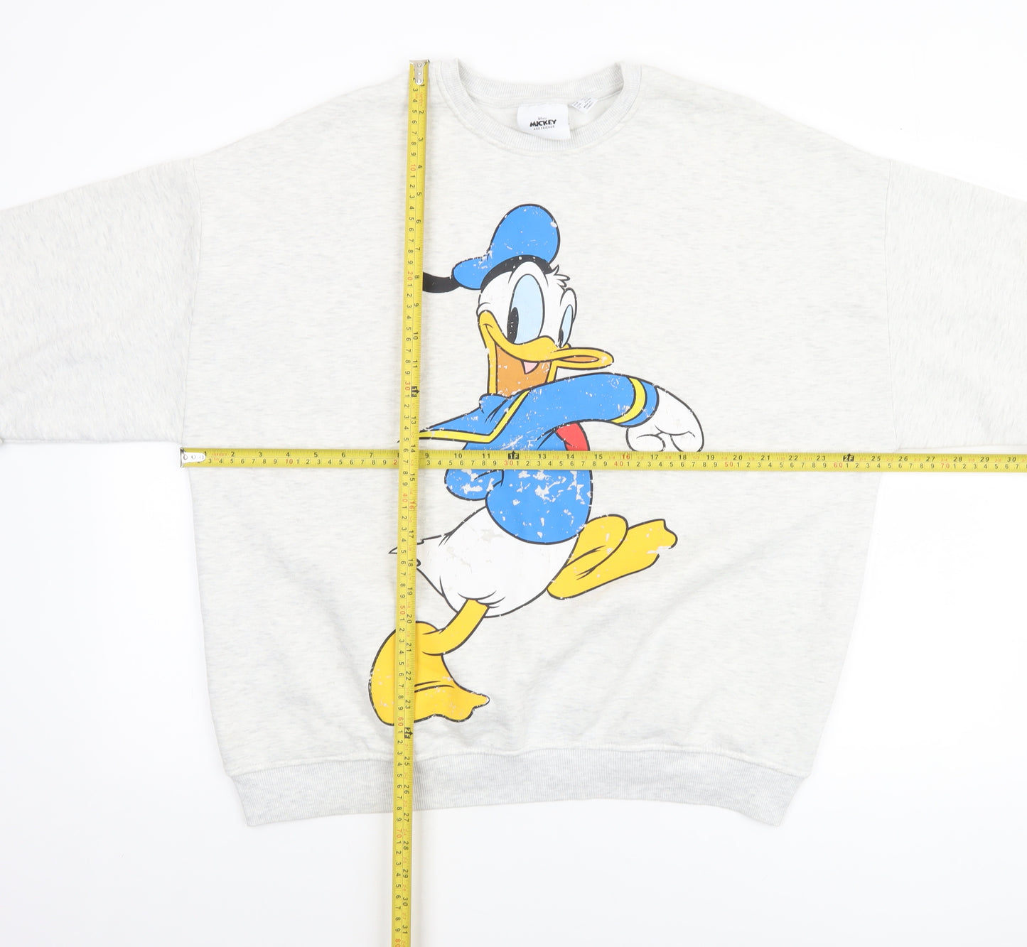 Disney Mickey & Friends Women Grey Donald Duck Sweatshirt Size Small