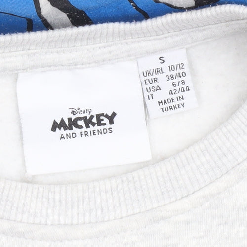 Disney Mickey & Friends Women Grey Donald Duck Sweatshirt Size Small