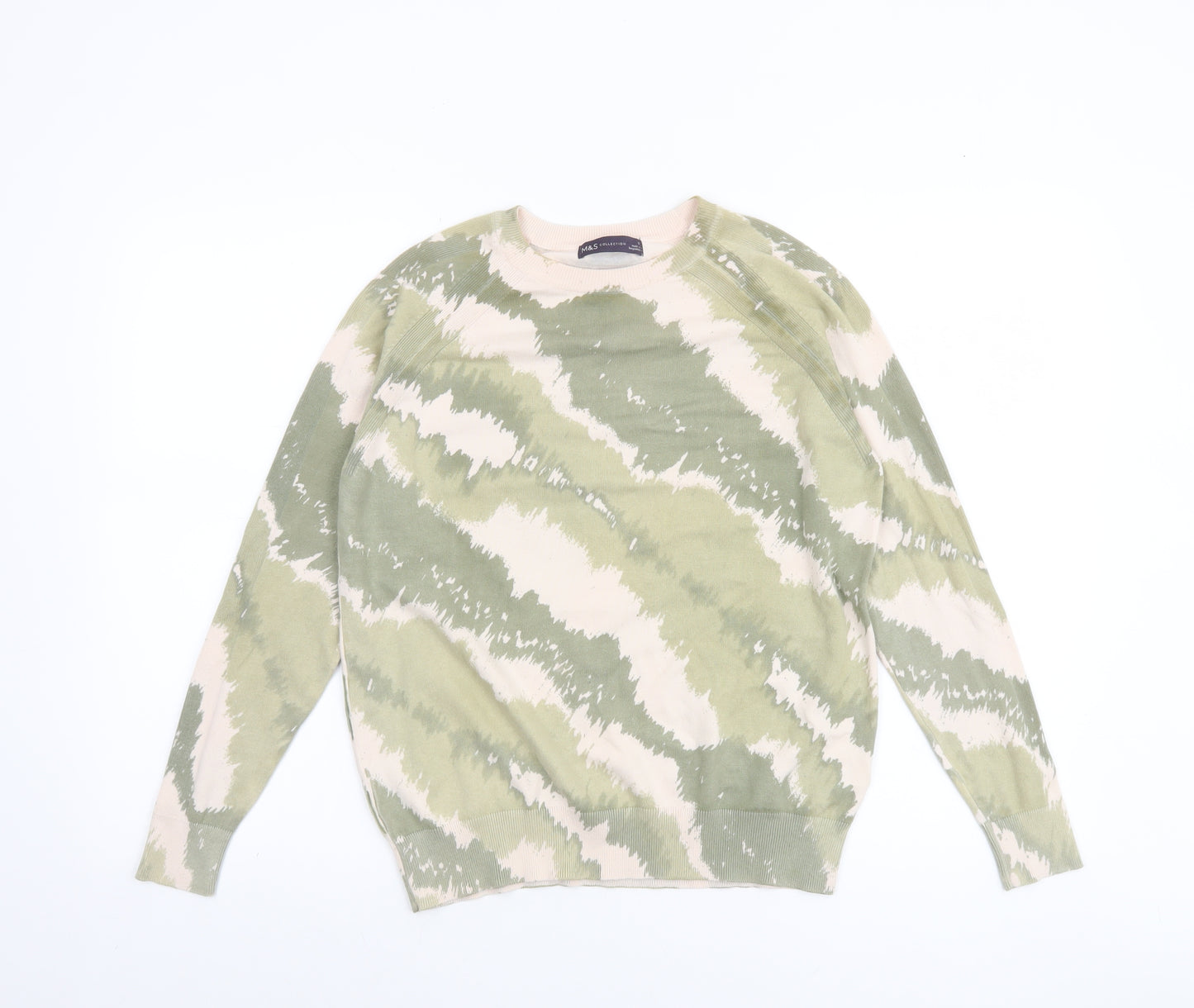 Marks and Spencer Women’s Green Camouflage Pullover Jumper Size S
