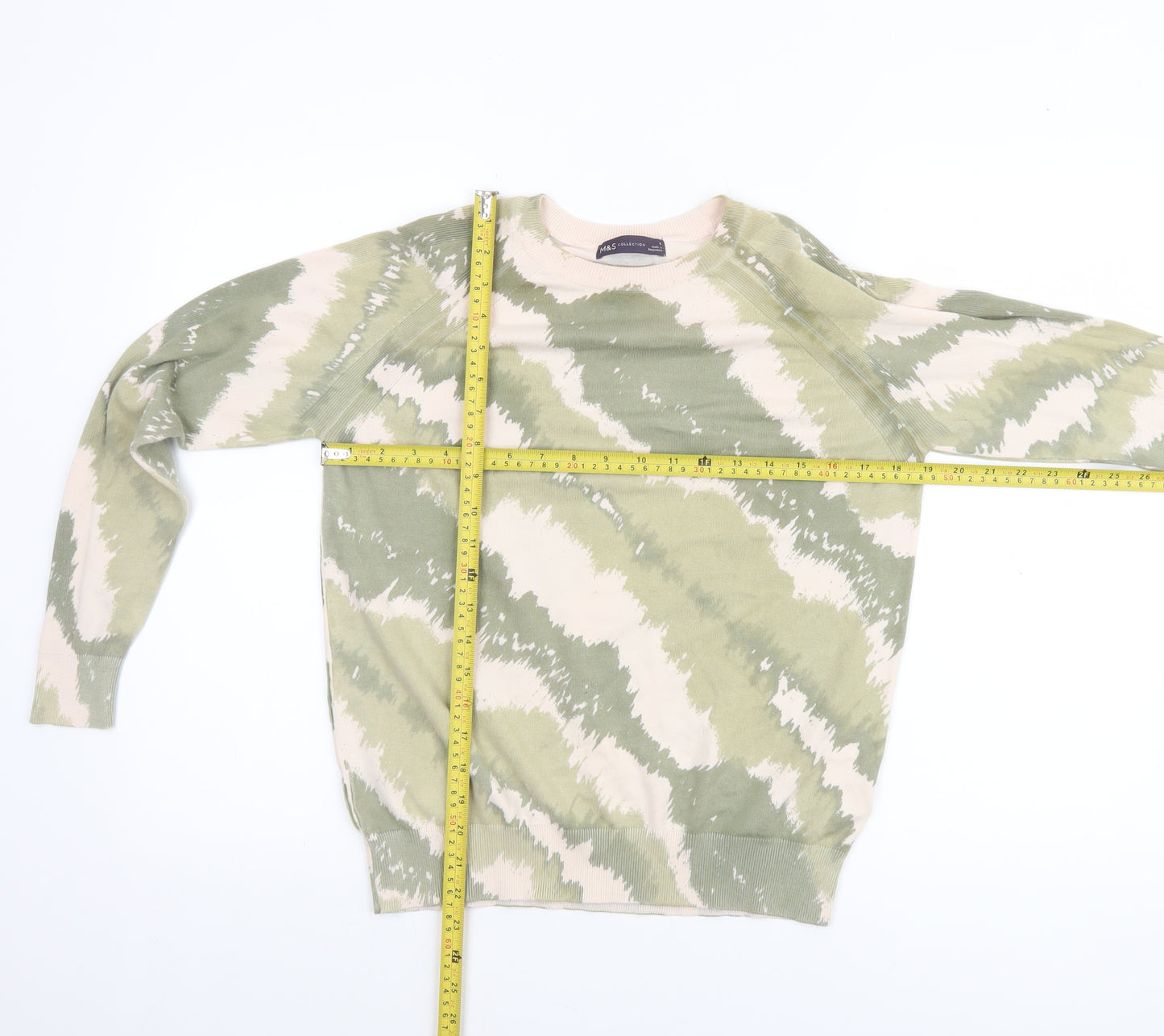 Marks and Spencer Women’s Green Camouflage Pullover Jumper Size S