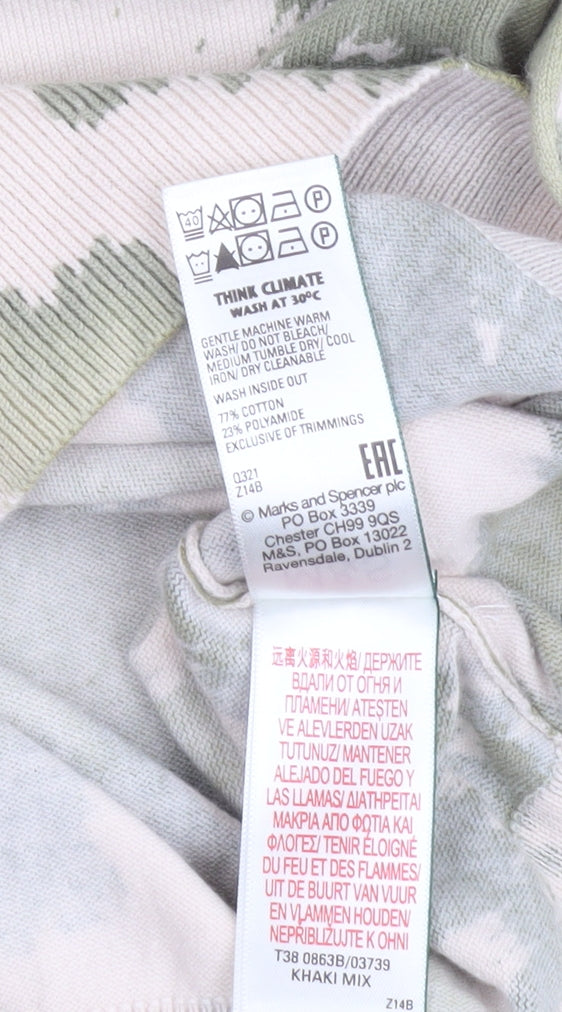 Marks and Spencer Women’s Green Camouflage Pullover Jumper Size S