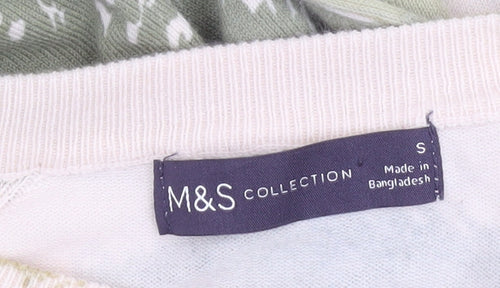 Marks and Spencer Women’s Green Camouflage Pullover Jumper Size S