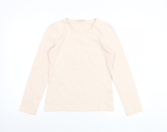 Kettlewell Women’s Beige Long Sleeve Basic Stretch T-Shirt Size S