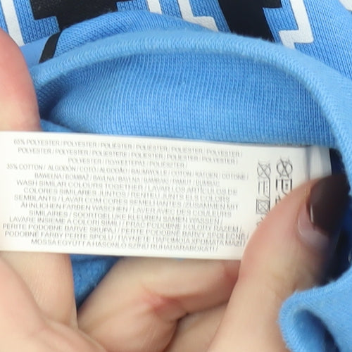 Disney Women Blue XS Pullover Sweatshirt Stitch Aloha Graphic