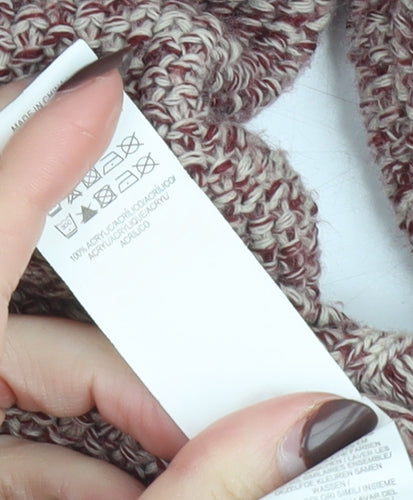 Primark Men's Red Knit Crew Neck Pullover Jumper Size L