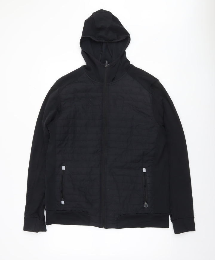Dunnes Stores Mens Black L Hooded Softshell Activewear Jacket