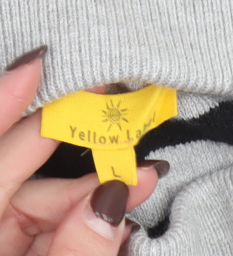 Yellow Label Women's Black Striped Midi Knit Skirt Size L