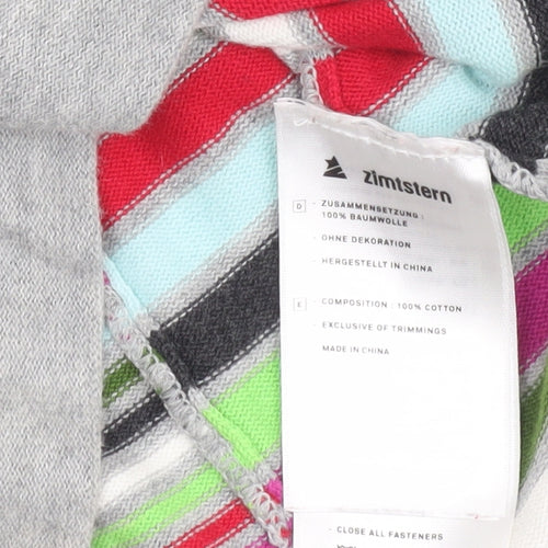Zimtstern Women Multicoloured Striped Cotton Boat Neck Jumper XS