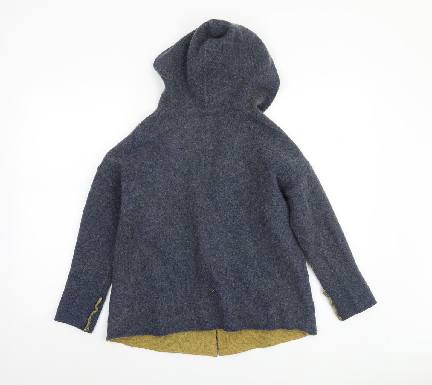 Chiaramente Women's Blue Wool Hooded Cardigan Size S