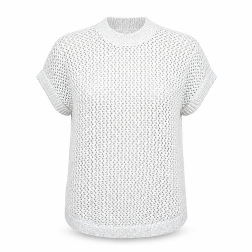 ASOS Women’s White Open-Knit Short Sleeve Jumper Size 10