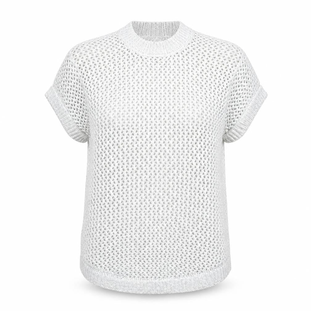 ASOS Women’s White Open-Knit Short Sleeve Jumper Size 10
