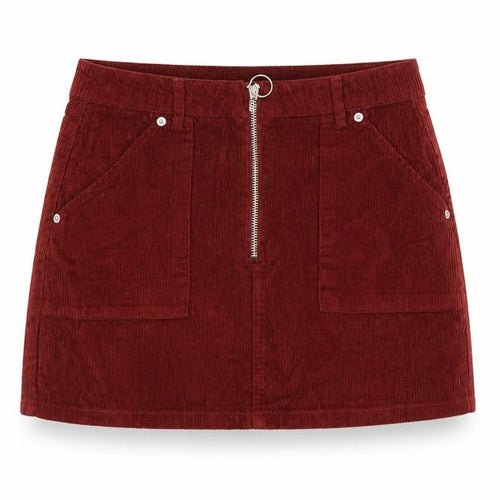 Topshop Women’s Brown Corduroy A-Line Petite Skirt UK 8
