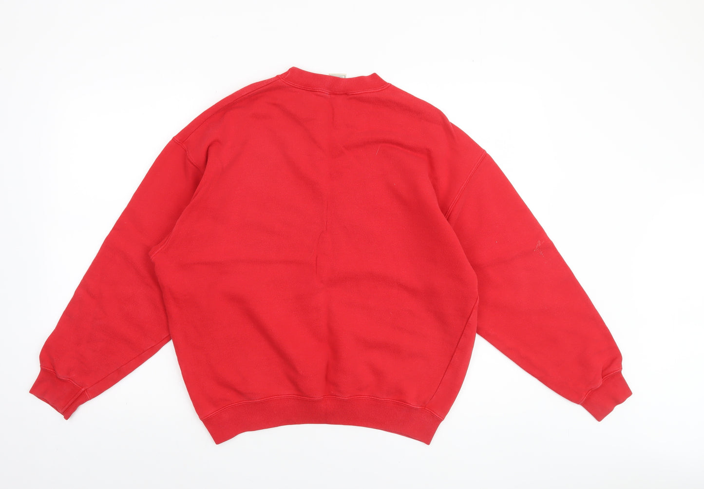 United Colors of Benetton Mens Red Small Crew Neck Pullover Sweatshirt