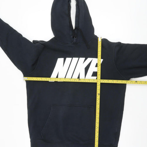 Nike Men's Black Pullover Hoodie Medium Graphic Print Sportswear