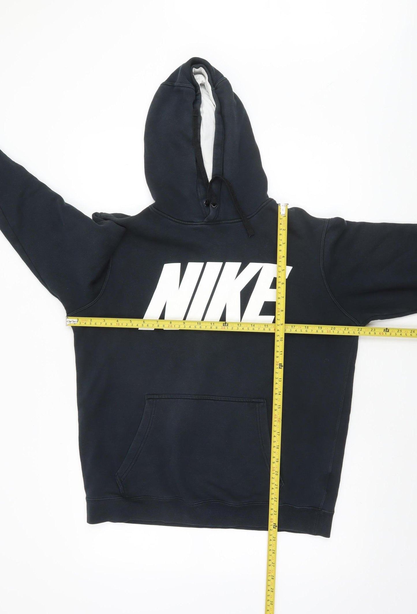 Nike Men's Black Pullover Hoodie Medium Graphic Print Sportswear
