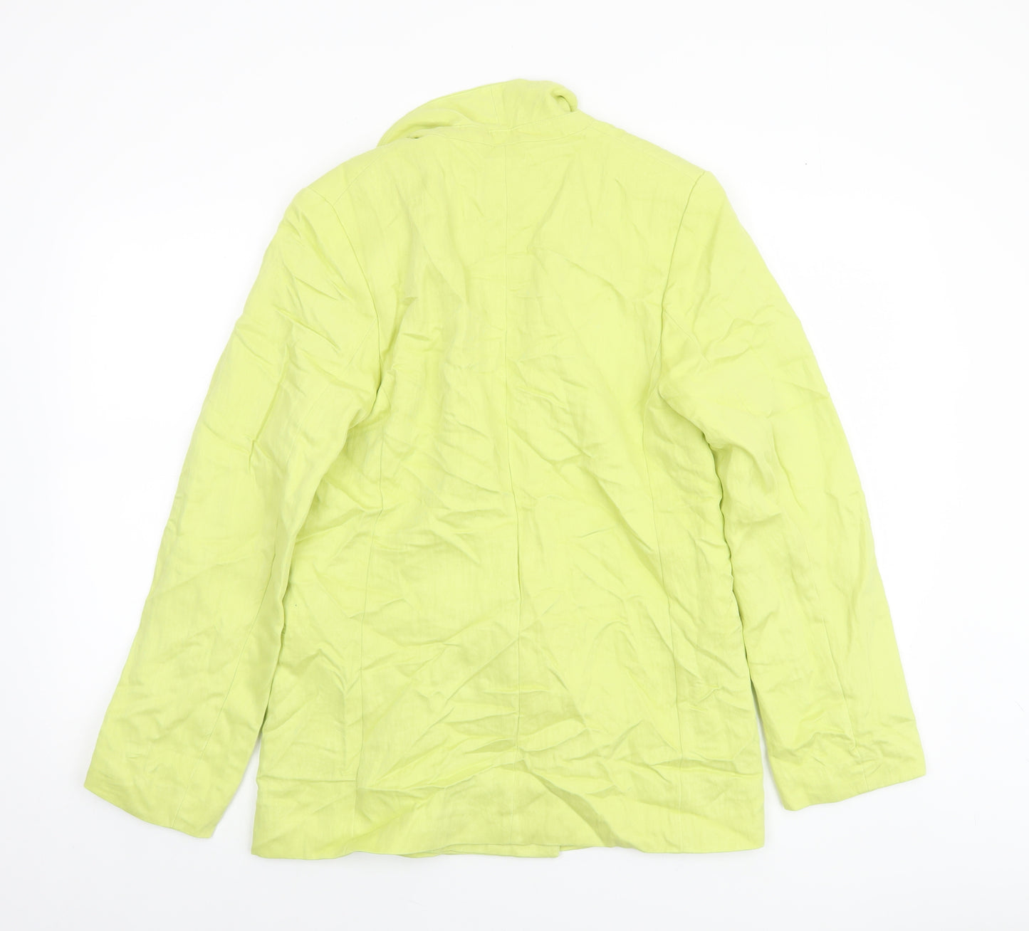 H&M Women Green Double-Breasted Blazer XS Regular Fit