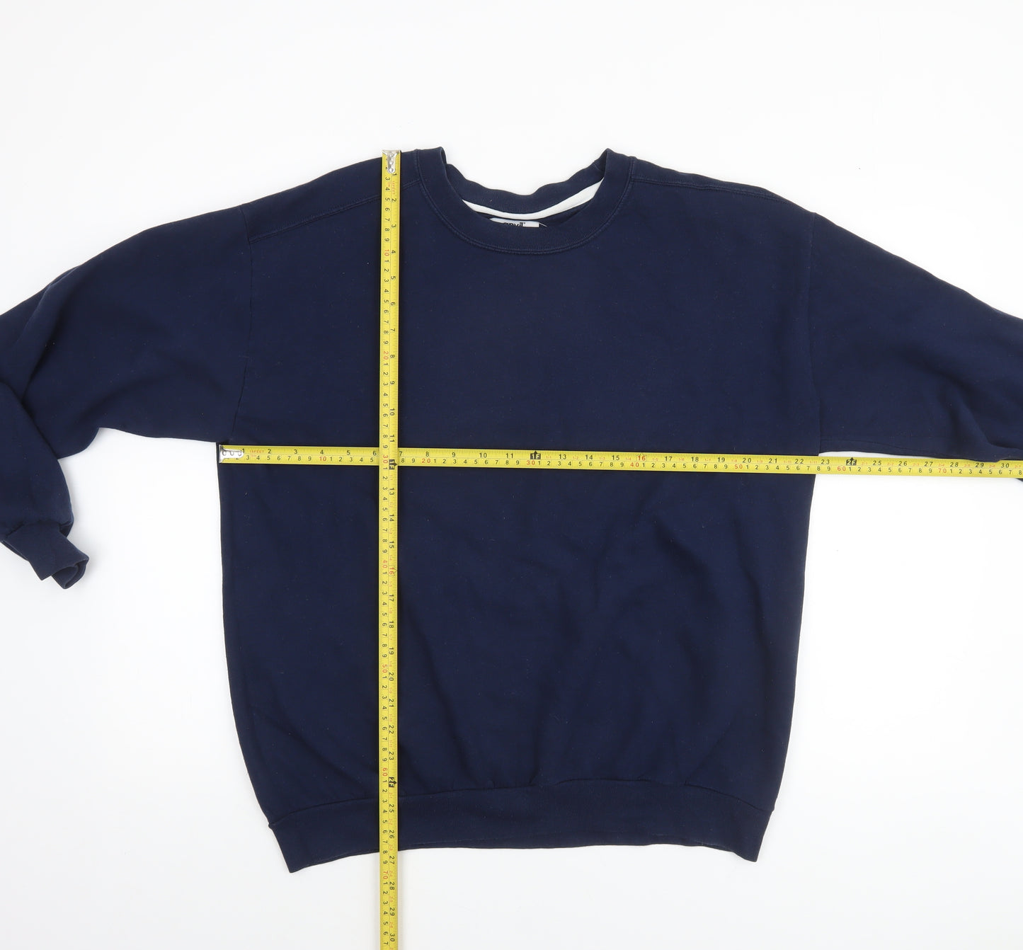 Anvil Mens Blue Large Crew Neck Pullover Sweatshirt
