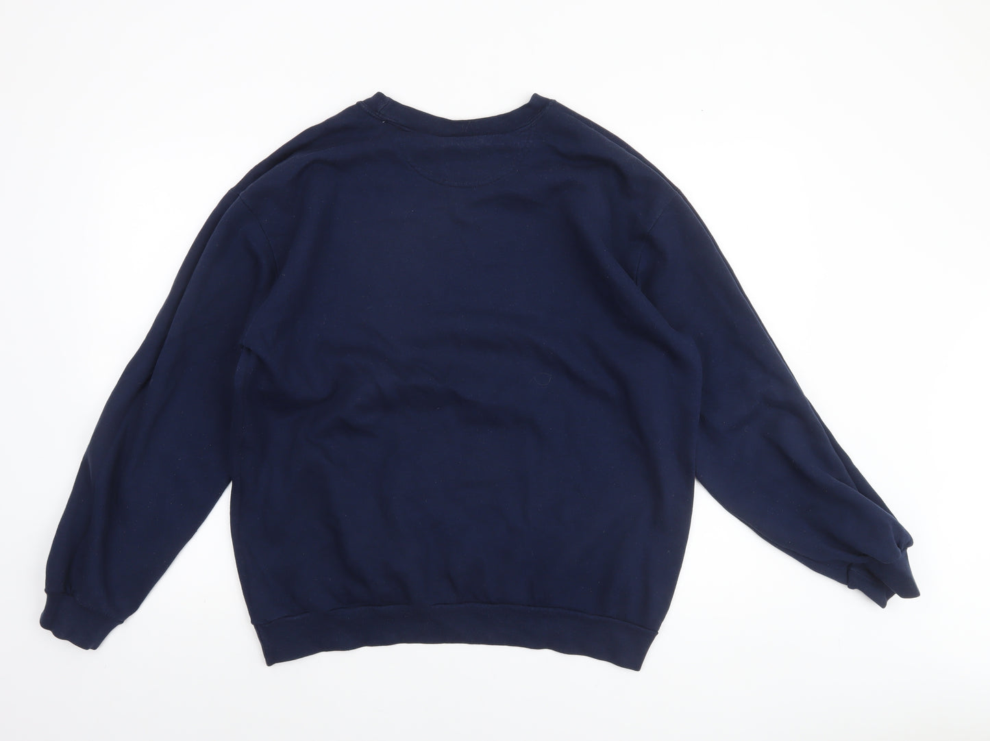 Anvil Mens Blue Large Crew Neck Pullover Sweatshirt