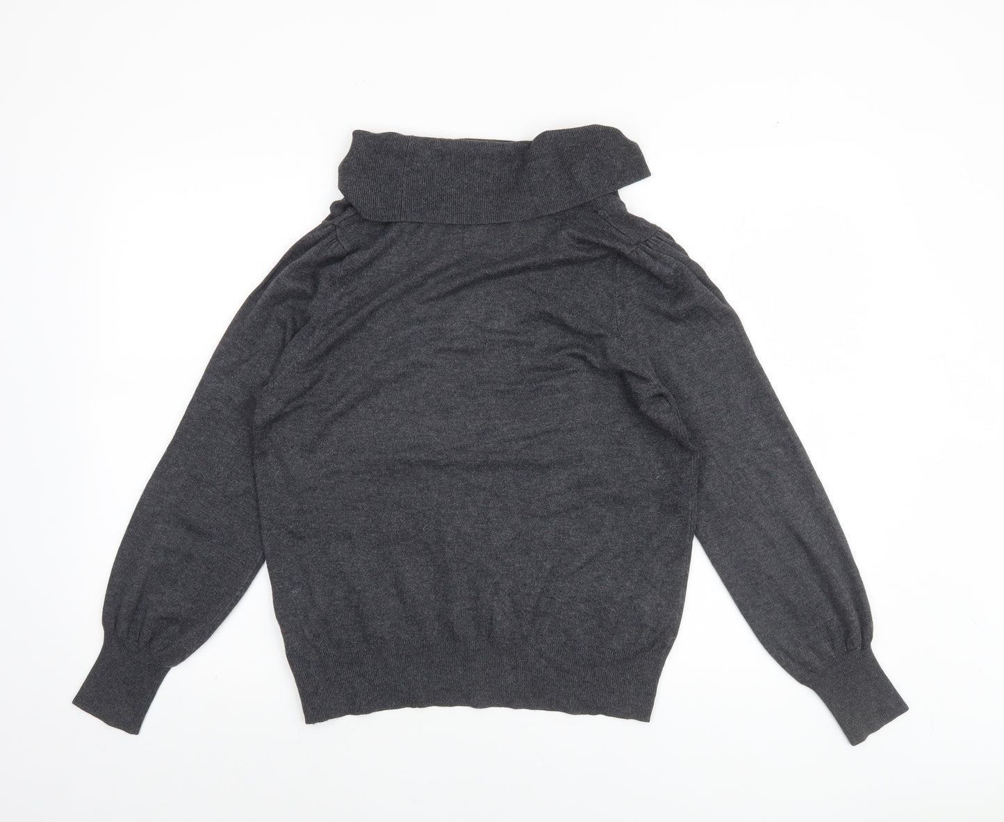 Marks and Spencer Women Grey Cowl Neck Long Sleeve Jumper Size 14