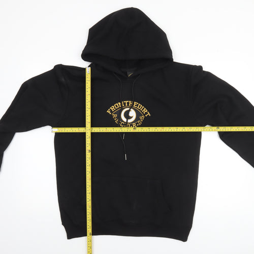 FROMTHEDIRT Men's Black Pullover Hoodie Medium Music Logo Fleece