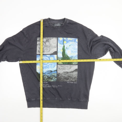 Primark Womens Black 2XS Pullover Sweatshirt The Starry Night Graphic Print