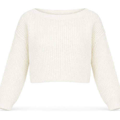 Missguided Petite Women's Ivory Waffle Knit Jumper Size 10/12