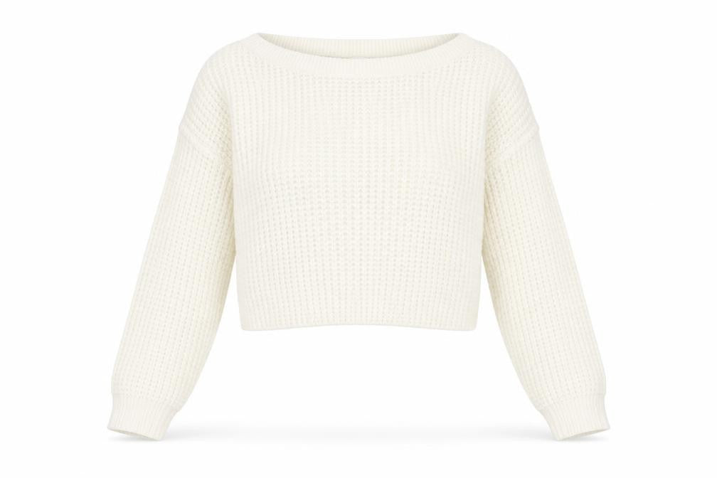 Missguided Petite Women's Ivory Waffle Knit Jumper Size 10/12