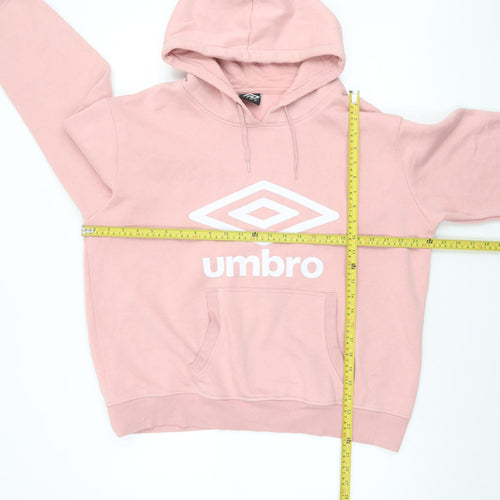 Umbro Womens Pink XL Pullover Hoodie Sweatshirt Casual Logo