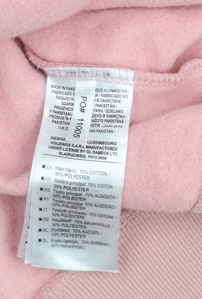 Umbro Womens Pink XL Pullover Hoodie Sweatshirt Casual Logo