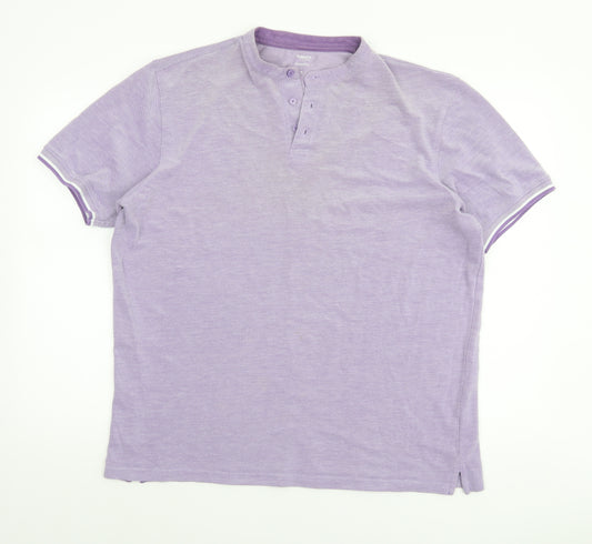 Dunnes Stores Men’s Purple Regular Fit Cotton Polo Shirt XL