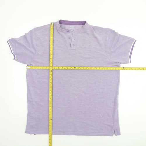 Dunnes Stores Men’s Purple Regular Fit Cotton Polo Shirt XL