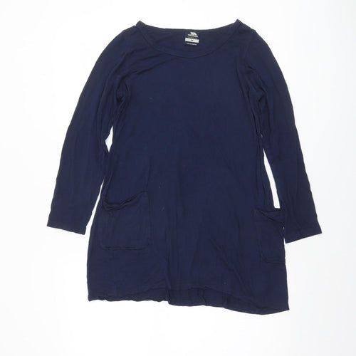 Trespass Womens Blue Long Sleeve Viscose Tunic Top Size M