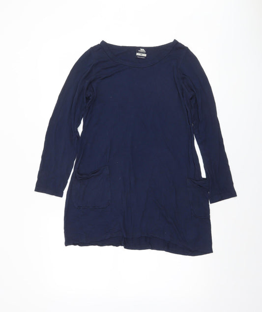 Trespass Womens Blue Long Sleeve Viscose Tunic Top Size M
