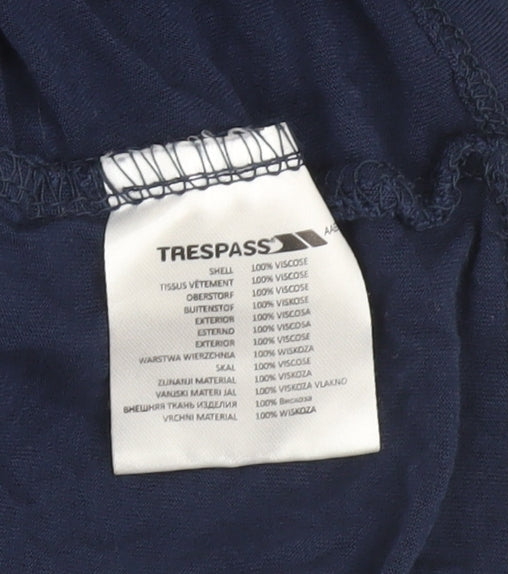 Trespass Womens Blue Long Sleeve Viscose Tunic Top Size M