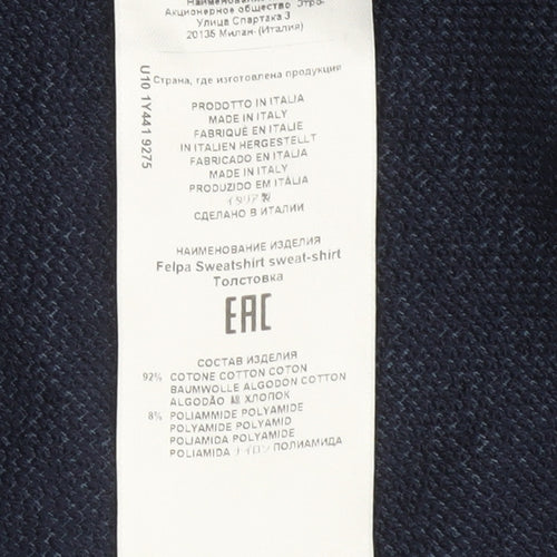 Etro Men’s Blue XL Crew Neck Graphic Tiger Sweatshirt Made in Italy