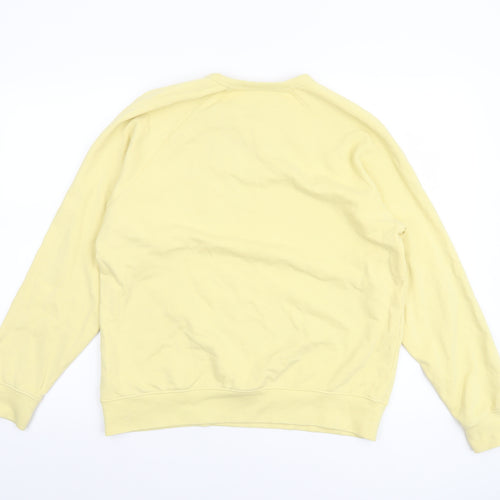Marks and Spencer Men’s Yellow Cotton Crew Neck Pullover Sweatshirt Size S