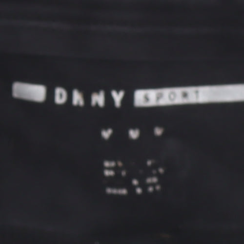 DKNY Women Black Ankle Leggings Size M Sport Stretch Activewear