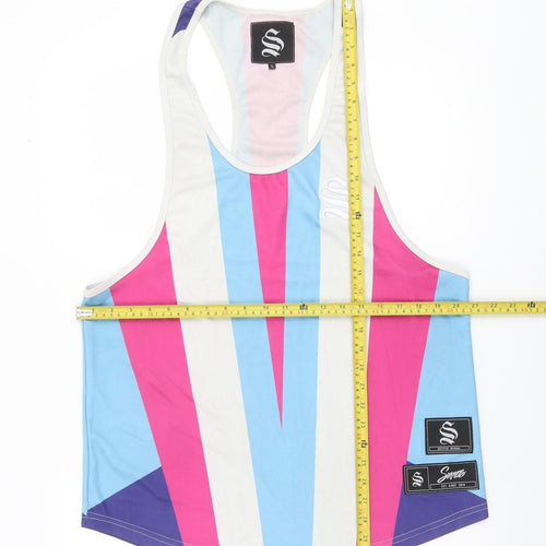 Sinner Street Men's Multicoloured Sleeveless Tank Top L