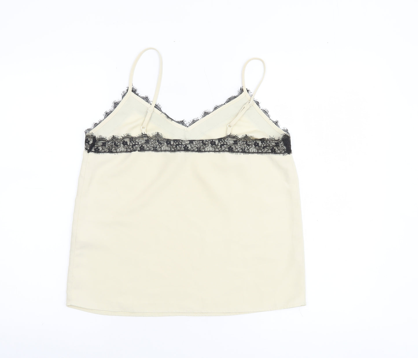 Topshop Women's Ivory Lace Trim Camisole Tank Top UK 10