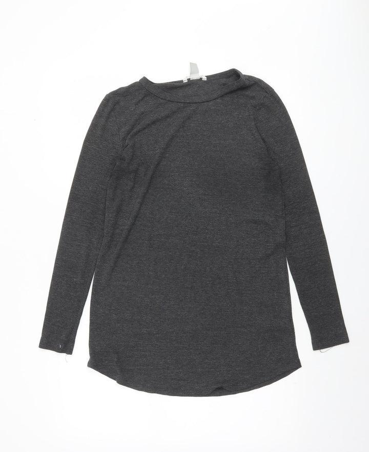 H&M Womens Grey Long Sleeve Basic Jersey T-Shirt Size L