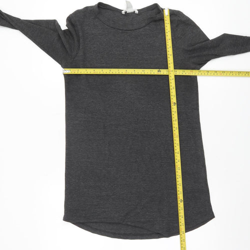 H&M Womens Grey Long Sleeve Basic Jersey T-Shirt Size L