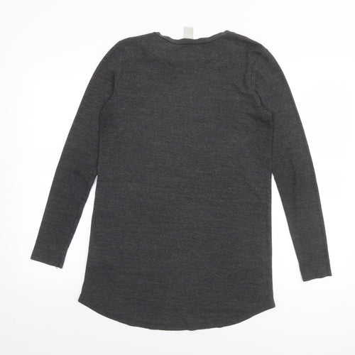 H&M Womens Grey Long Sleeve Basic Jersey T-Shirt Size L