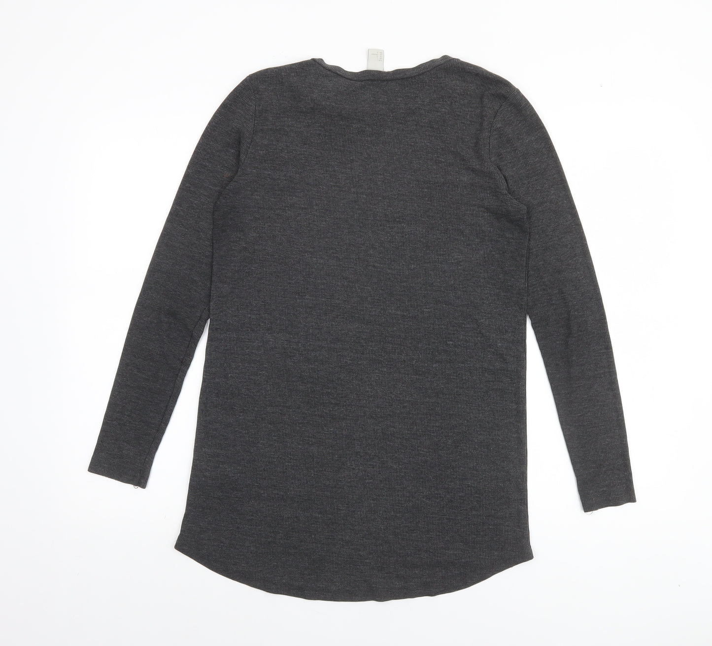 H&M Womens Grey Long Sleeve Basic Jersey T-Shirt Size L