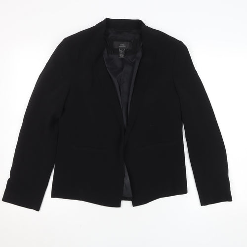 MNG Collection Women's Black Regular Fit Single-Breasted Blazer Size 14