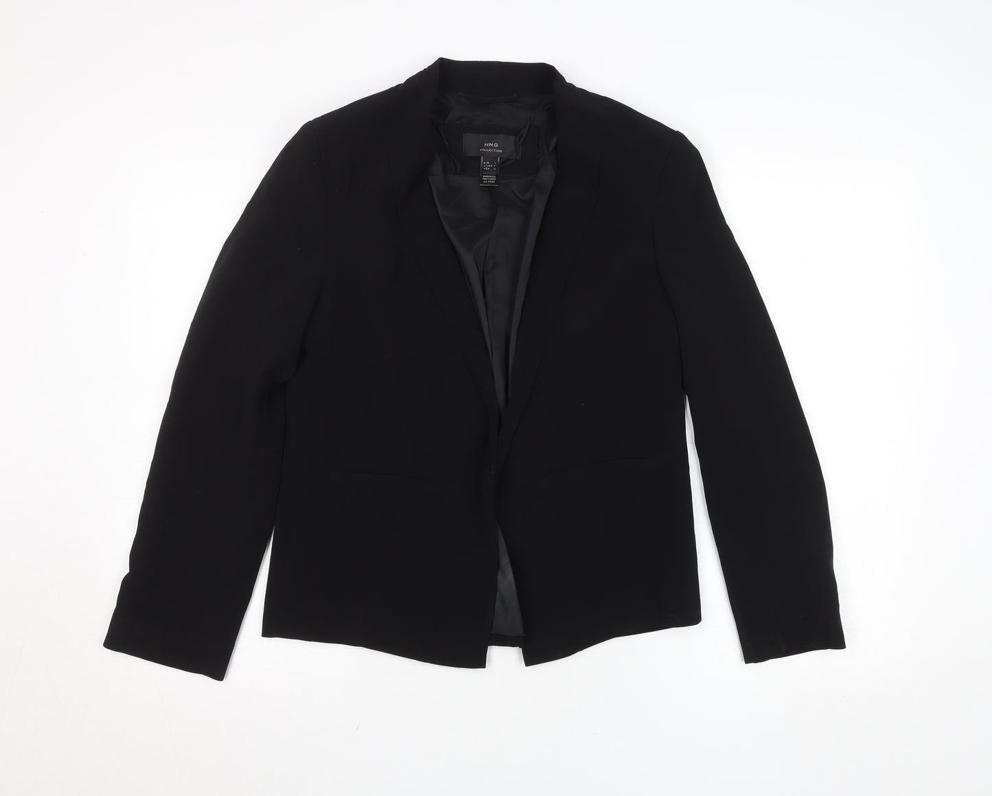 MNG Collection Women's Black Regular Fit Single-Breasted Blazer Size 14