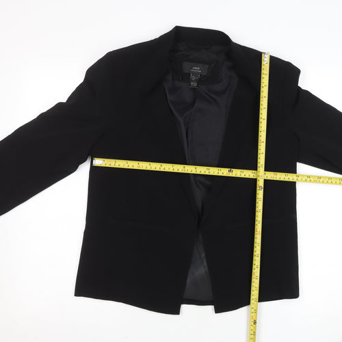 MNG Collection Women's Black Regular Fit Single-Breasted Blazer Size 14