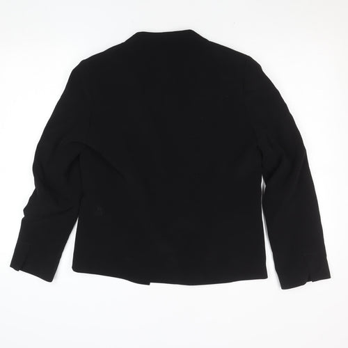 MNG Collection Women's Black Regular Fit Single-Breasted Blazer Size 14