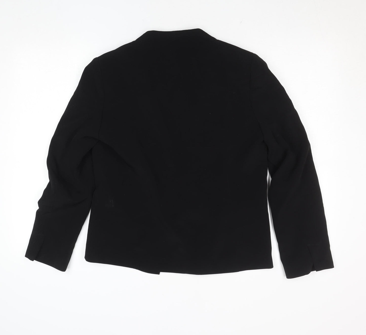 MNG Collection Women's Black Regular Fit Single-Breasted Blazer Size 14