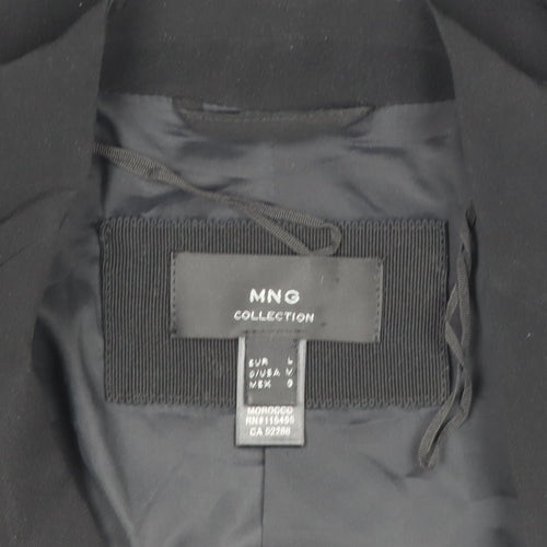 MNG Collection Women's Black Regular Fit Single-Breasted Blazer Size 14